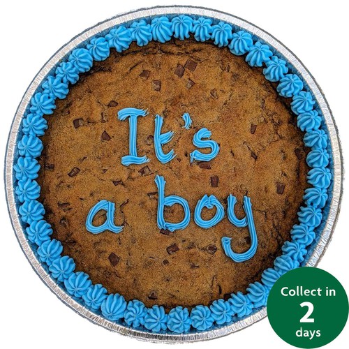 Giant 10" Chocolate Cookie It's a Boy (Serves 10)
