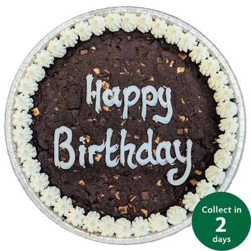 Giant 10" Triple Chocolate Cookie Happy Birthday (Serves 10)   FTO