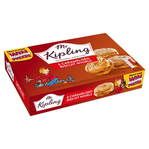 Mr. Kipling Caramelised Biscuit Whirls Cakes 6 Pack thumbnail 2