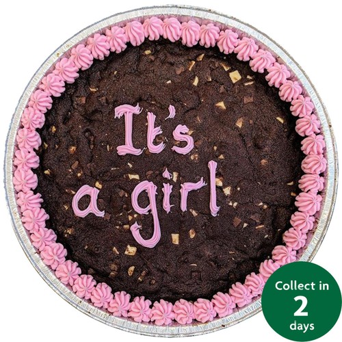 Giant 10" Triple Chocolate Cookie It's a girl (Serves 10)   FTO