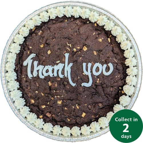 Giant 10" Triple Chocolate Cookie Thank You (Serves 10)   FTO