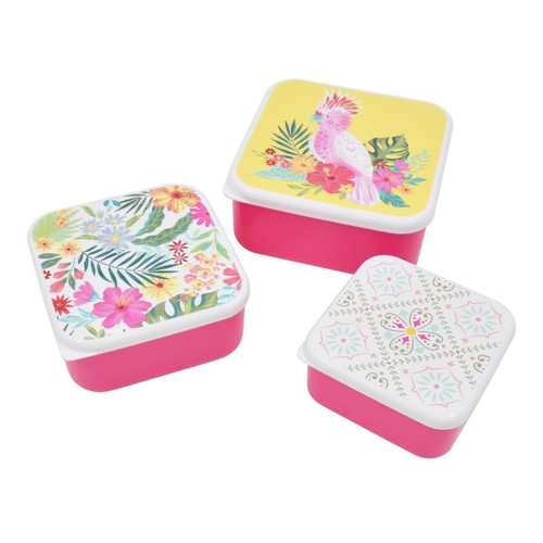 Nutmeg High Summer Set Of 3 Snack Pots