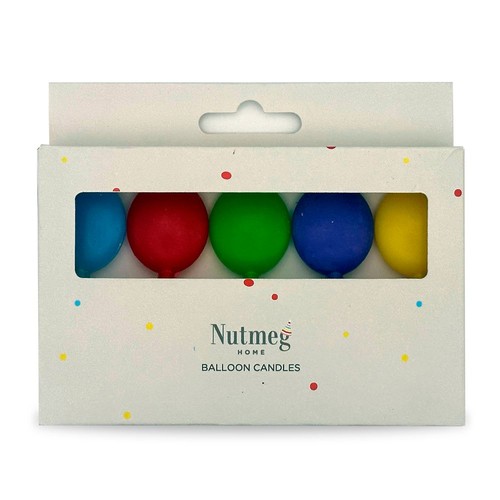Nutmeg Balloon Candle Picks