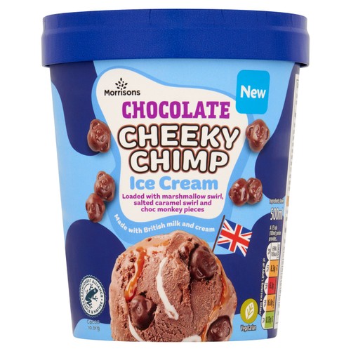 Morrisons Chocolate Cheeky Chimp Ice Cream 500ml
