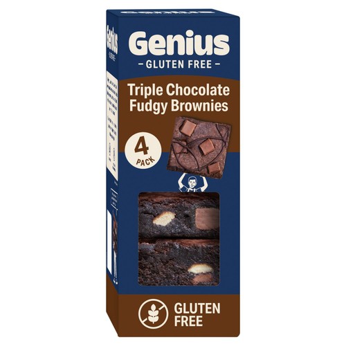 Genius Triple Chocolate Fudgy Brownies 