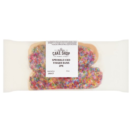 Market Street Sprinkle Iced Finger Buns    2 Pack
