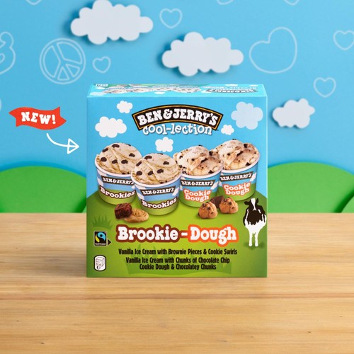 Ben & Jerry's Brookie-Dough Mini Ice Cream Tub Multipack 4 x 100ml thumbnail 2
