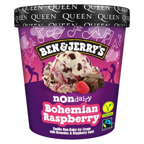 Ben & Jerrys Non-Dairy Vegan Bohemian Raspberry Ice Cream Tub   465ml thumbnail 2