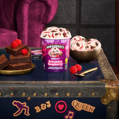 Ben & Jerrys Non-Dairy Vegan Bohemian Raspberry Ice Cream Tub   465ml thumbnail 5