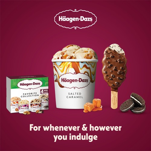 Haagen Dazs 3 Crunchy Cookies & Cream Ice Cream Sticks thumbnail 4