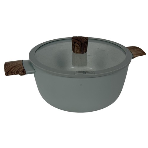 Nutmeg Home 24cm Pressed Aluminium Ceramic Coated Casserole with Lid
