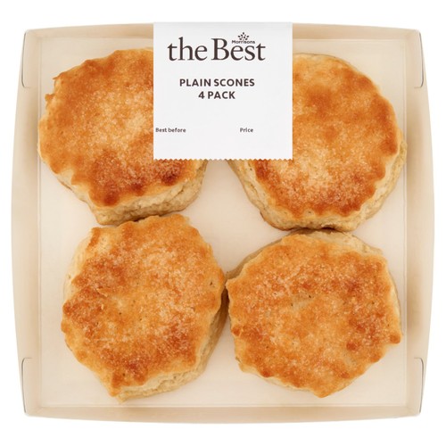 Morrisons The Best Plain Scones 4 Pack