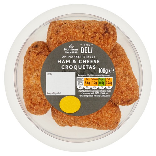 Morrisons Deli Ham & Cheese Croquetas    108g