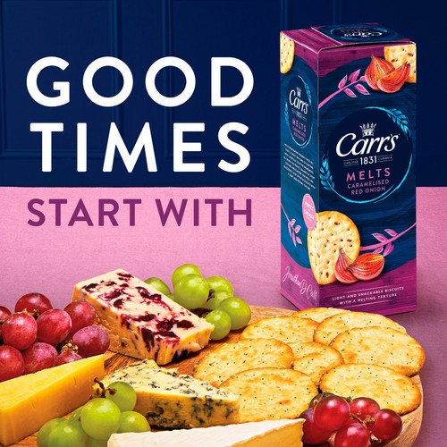 Carr's Melts Caramelised Red Onion Flavour Crackers 150g thumbnail 2