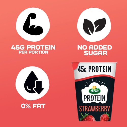 Arla Protein Strawberry Yogurt 450g thumbnail 2