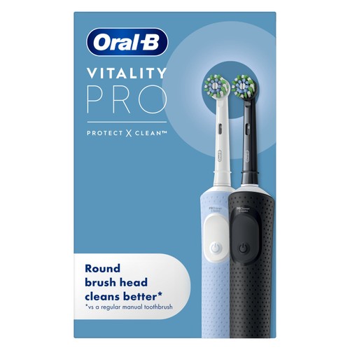 Oral-B Vitality Pro Black Blue Duo Pack Electric Toothbrush