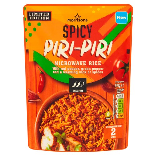 Morrisons Spicy Piri Piri Microwave Rice 250g