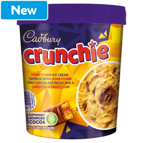 Cadbury Crunchie Ice Cream Tub