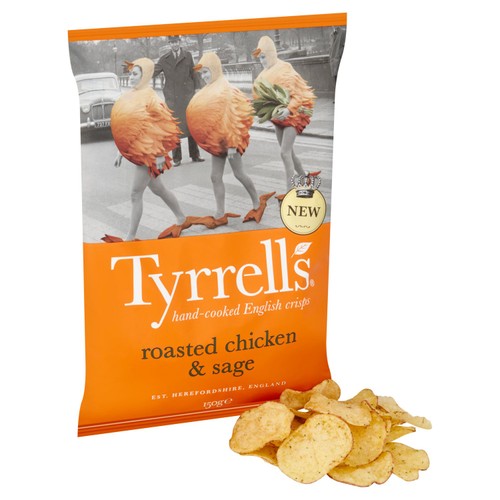 Tyrrells Roasted Chicken & Sage Sharing Crisps 150g thumbnail 3