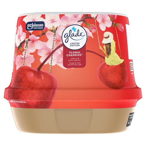 Glade Bathroom Gel Air Freshener Frosted Floral Cherries