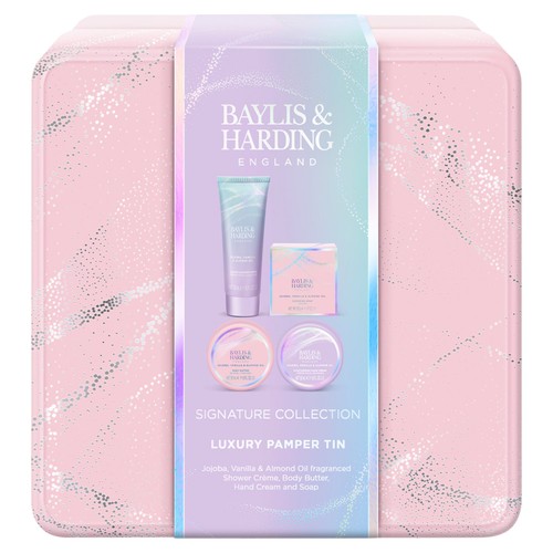 Baylis & Harding Jojoba Vanilla & Almond Oil Pamper Tin Gift Set