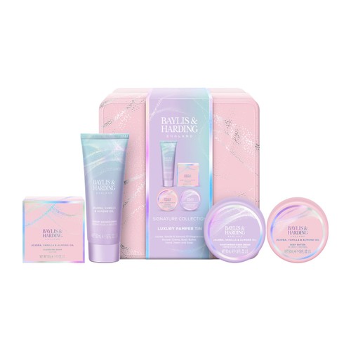 Baylis & Harding Jojoba Vanilla & Almond Oil Pamper Tin Gift Set thumbnail 2