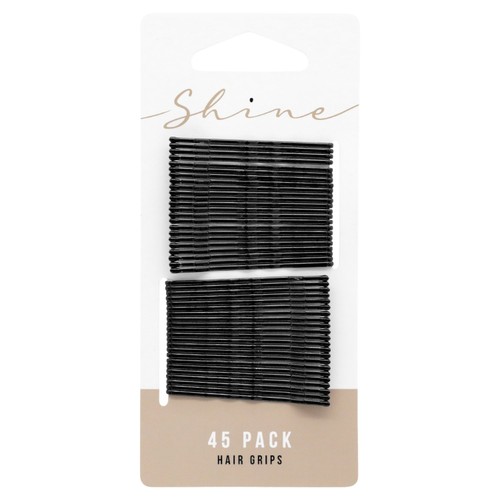 Shine Hair Grips Black 45 Pack