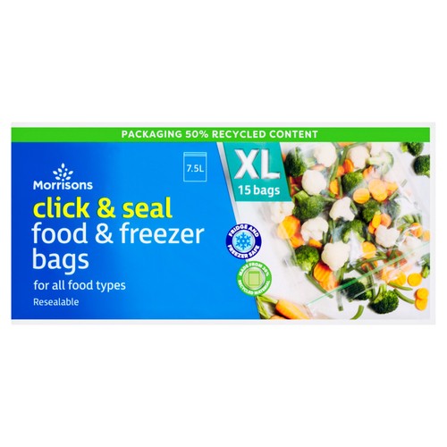 Morrisons Click & Seal Food Bags Extra Large 