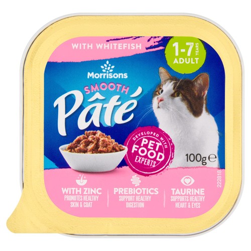 Morrisons Cat Food Smooth Pate With Whitefish 100g