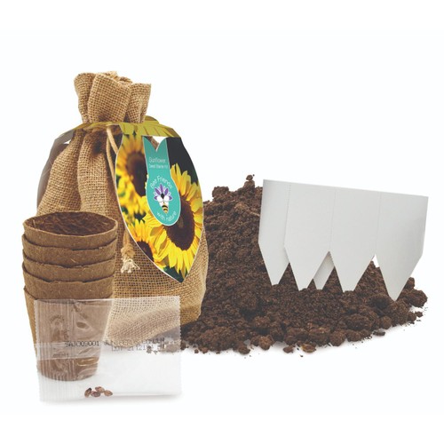 Bee Friends Jute Bag Sunflower Seed Starter Kit  thumbnail 2