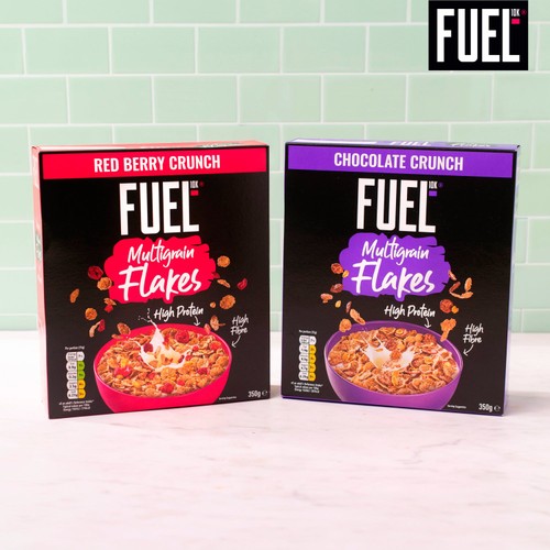FUEL10K Red Berry Multigrain Flakes High Protein Breakfast Cereal 350g thumbnail 5