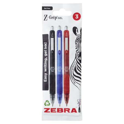 Zebra Z Grip Gel Assorted Colour
