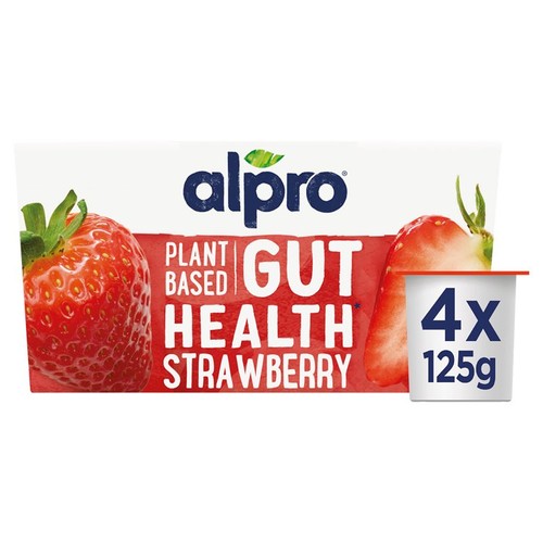 Alpro Strawberry Gut Health Yogurt 4 x 125g