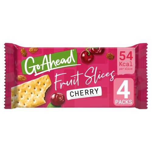 Go Ahead Cherry Crispy Fruit Slices   4 x 43.6g