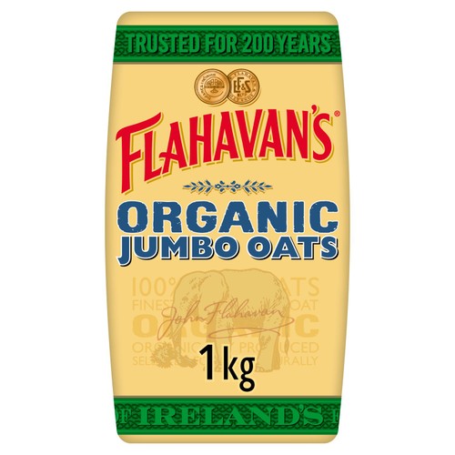 Flahavan's Organic Jumbo Oats   1kg thumbnail 2