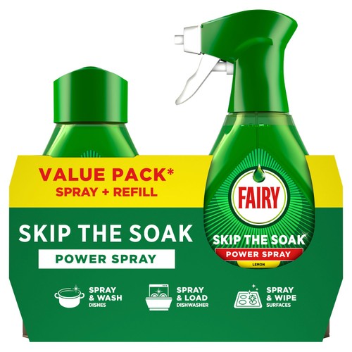 Fairy Skip The Soak Power Spray Lemon   1000ml