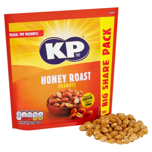 KP Honey Roast Peanuts 390g thumbnail 2