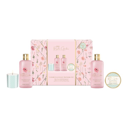 Baylis & Harding Royale Garden Rose Gift Wrapped Candletlit Gift Set thumbnail 2