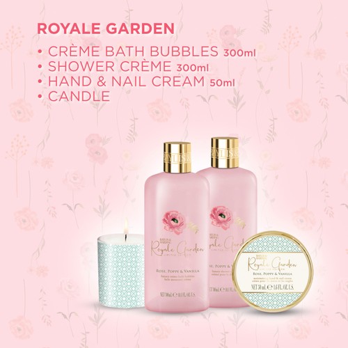 Baylis & Harding Royale Garden Rose Gift Wrapped Candletlit Gift Set thumbnail 4