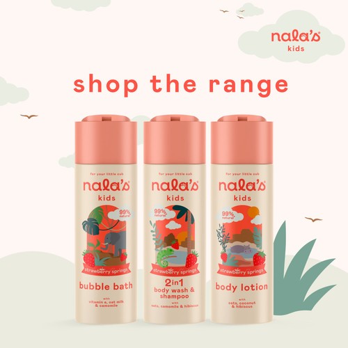 Nala's Kids 2in1 Wash & Shampoo Strawberry Springs thumbnail 6