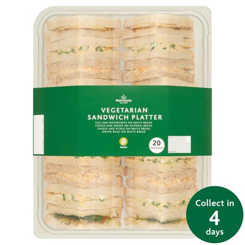 Vegetarian Sandwich Platter (20 Pieces) - Eat On Same Day FTO