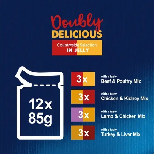 FELIX Doubly Delicious 7+ Countryside Selection Jelly Wet Cat Food thumbnail 4