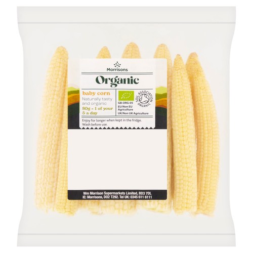 Morrisons Organic Baby Corn 125g