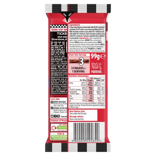 KitKat Double Chocolate Sharing Bar 99g thumbnail 2