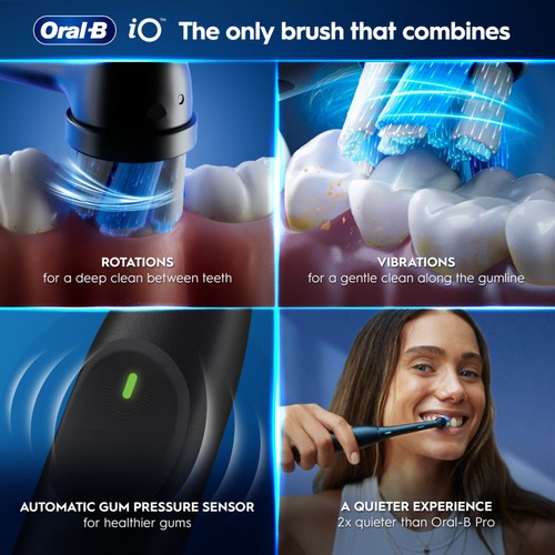 Oral-B iO2 Night Black Electric Toothbrush + Travel Case thumbnail 3