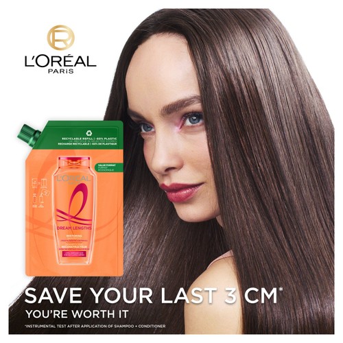 L'Oreal Elvive Dream Lengths Shampoo Refill Pouch  thumbnail 3