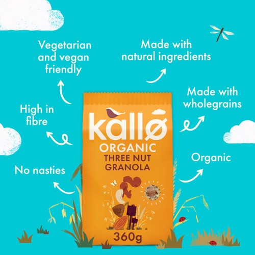 Kallo Organic Three Nut Granola 360g thumbnail 2