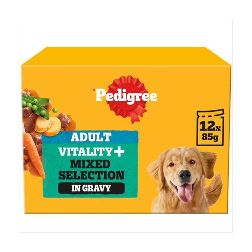 Pedigree Vitality Plus Adult Dog Mixed Selection In Gravy 12 x 85g thumbnail 2