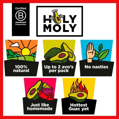 Holy Moly Three Chilli Guacamole Dip 150g thumbnail 3