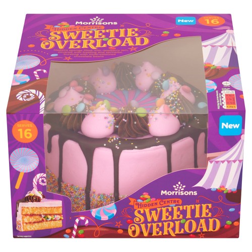 Morrisons Hidden Centre Sweetie Overload Cake   Serves 16